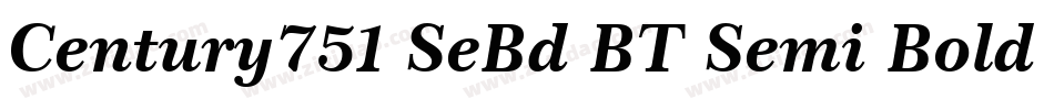 Century751 SeBd BT Semi Bold Italic字体转换